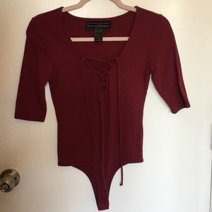 Maroon bodysuit